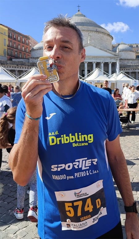 Sergio Colombi alla Neapolis Marathon 2024.